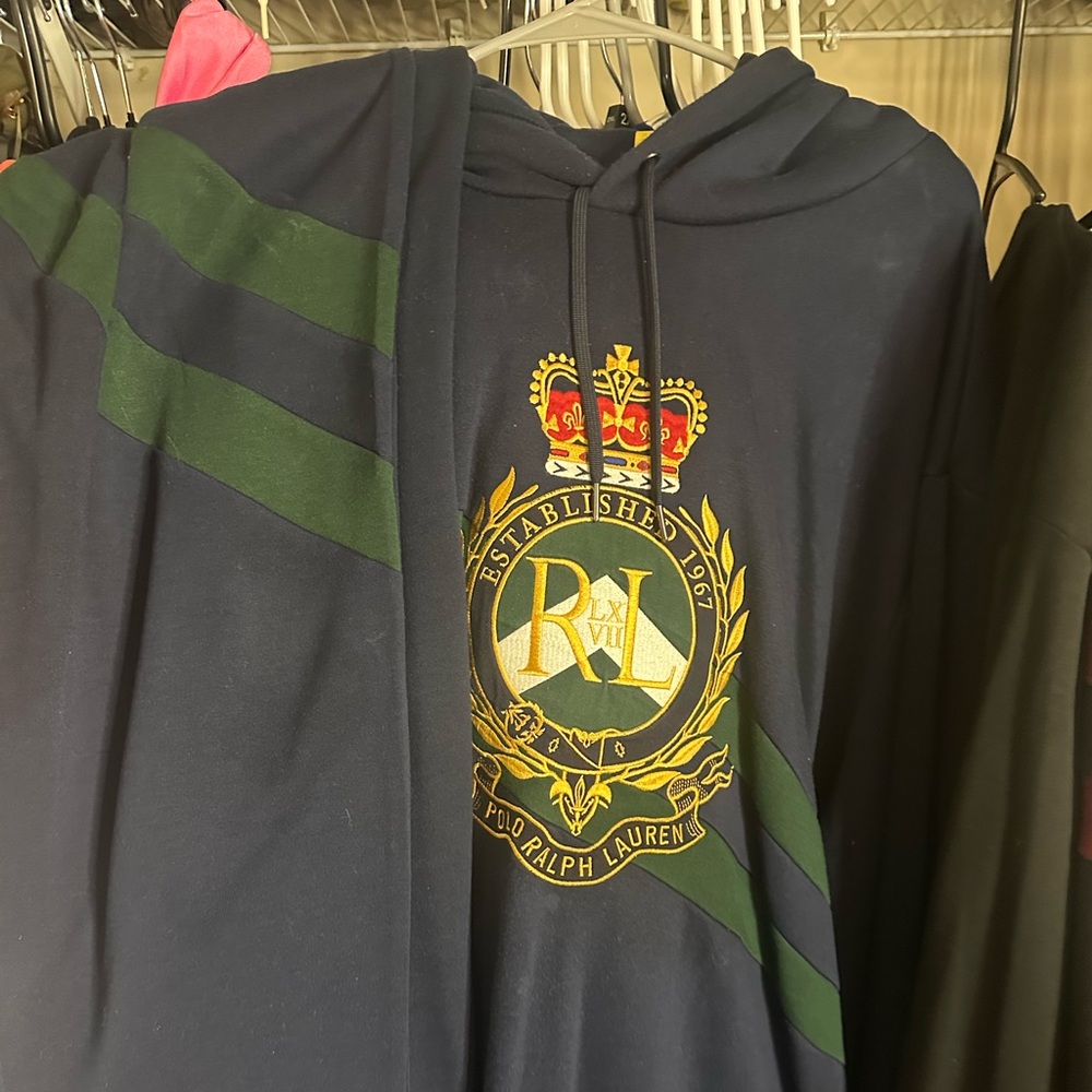 Polo by Ralph Lauren Navy and Green Hoodie